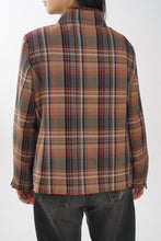 Load image into Gallery viewer, Veste tartan brun Tanjay pour femme taille 16
