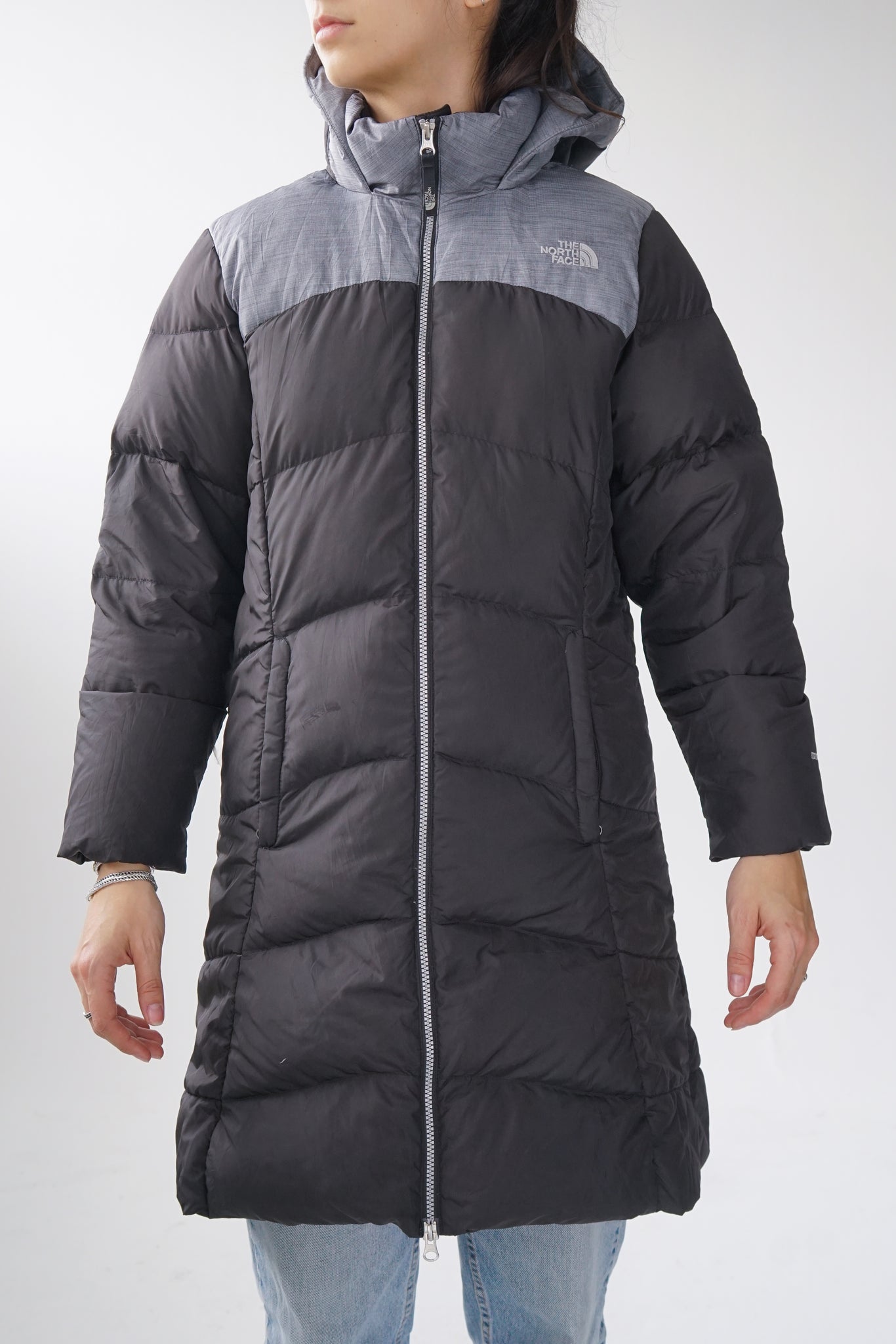 Long North Face puffer 550 parka en duvet pour filles taille XL