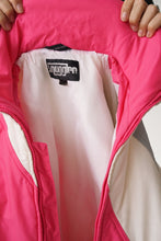 Charger l&#39;image dans la galerie, One piece retro Snugglen ski suit, snow suit rose et blanc pour femme petite taille S usé*
