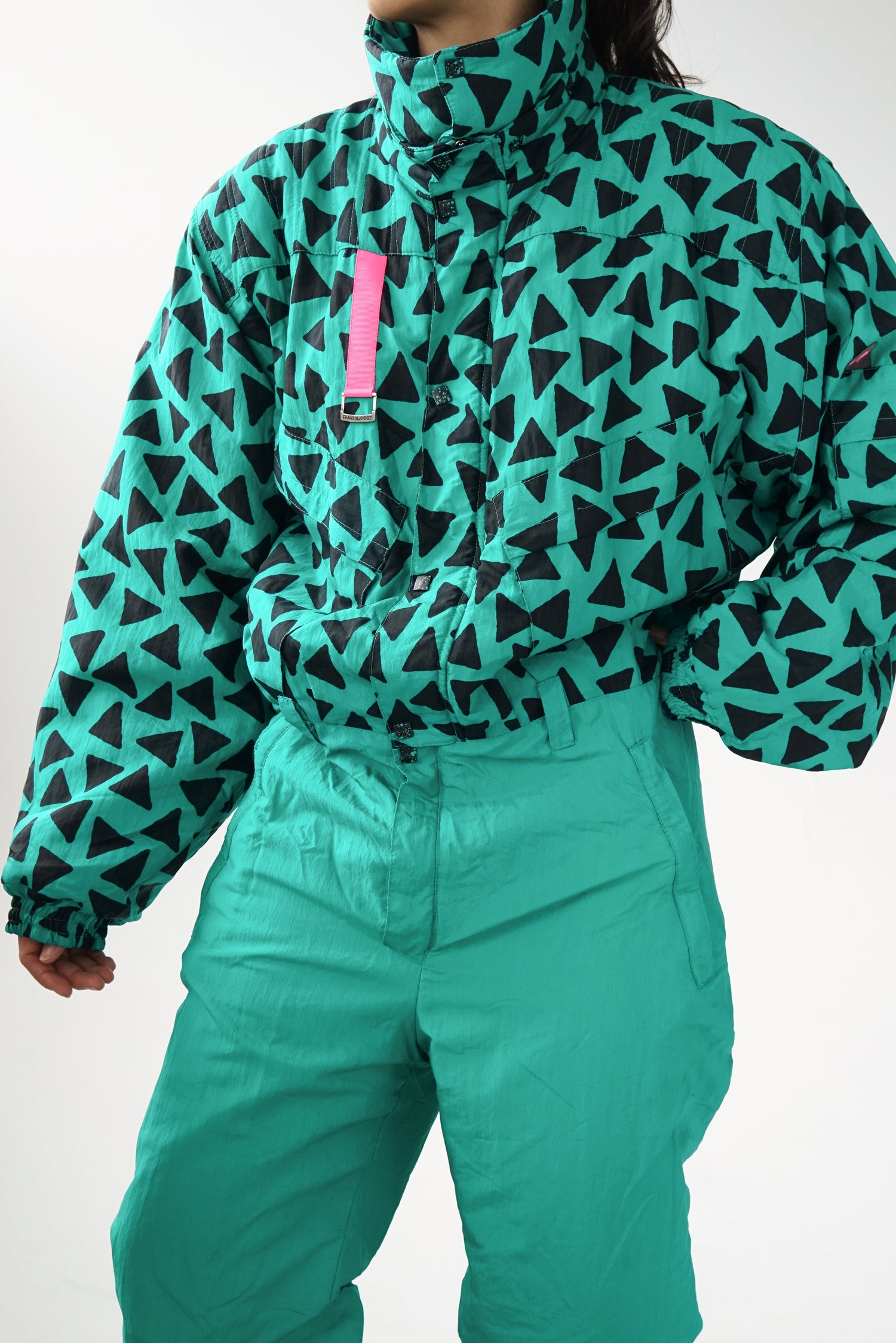 Franz Klammer made in autriche one piece retro fly vert triangle pour homme T.40 (M)