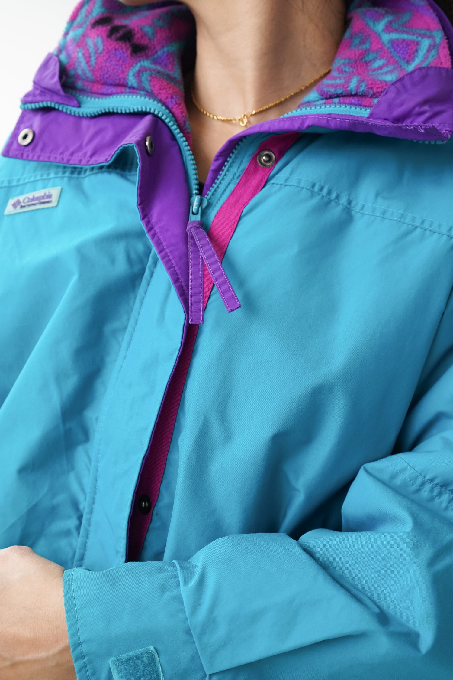 Manteau Columbia rétro 80s 3 en 1 pour femme taille M
