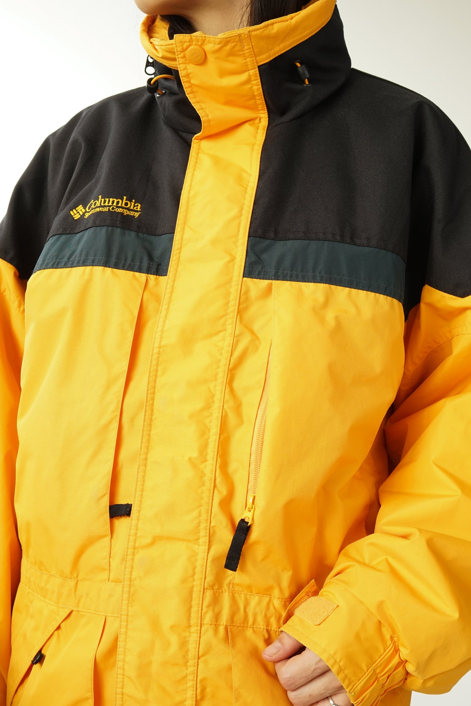 Columbia 90s manteau de sport d'hiver jaune pour homme taille M