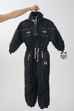 Charger l&#39;image dans la galerie, One piece Ski Fashion, snow suit pour enfant noir et blanc taille S (10-12ans)
