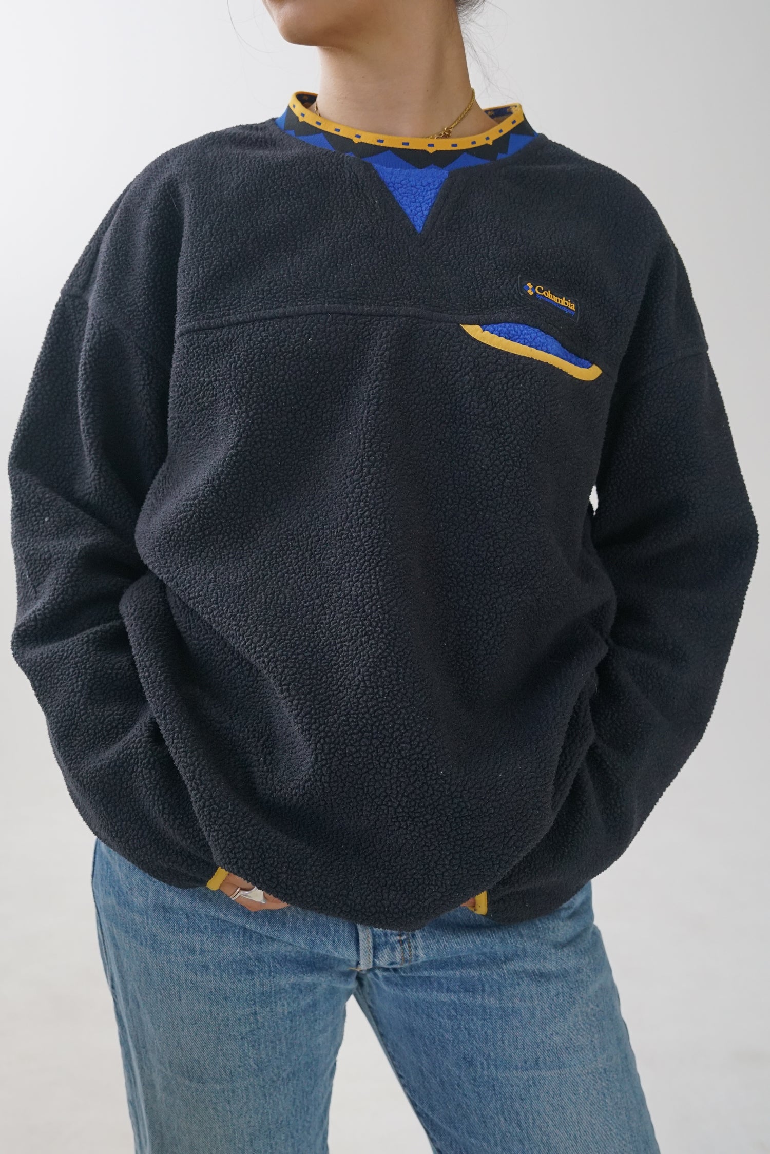 Vintage crewneck pullover fleece Columbia for men size L