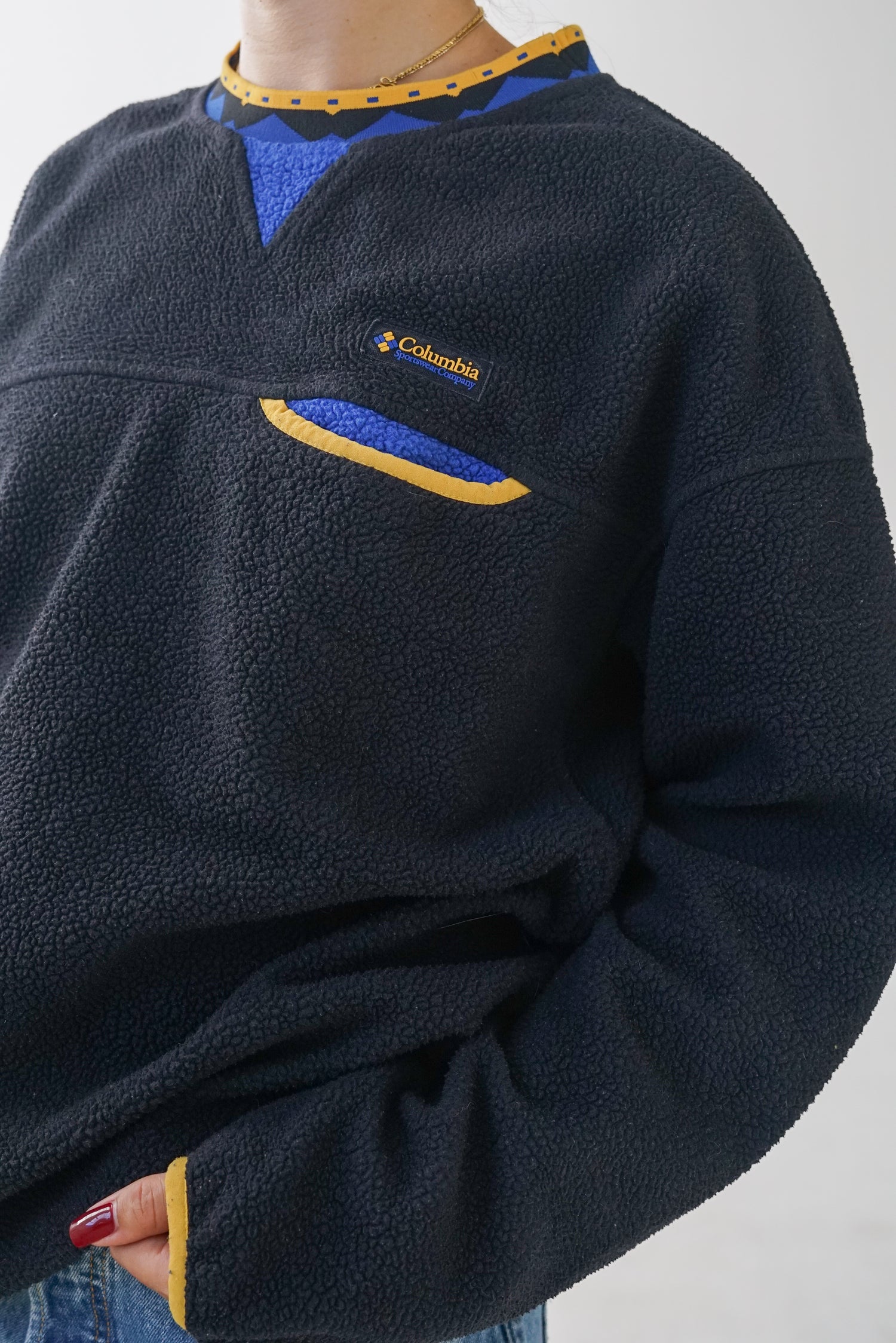 Vintage crewneck pullover fleece Columbia for men size L