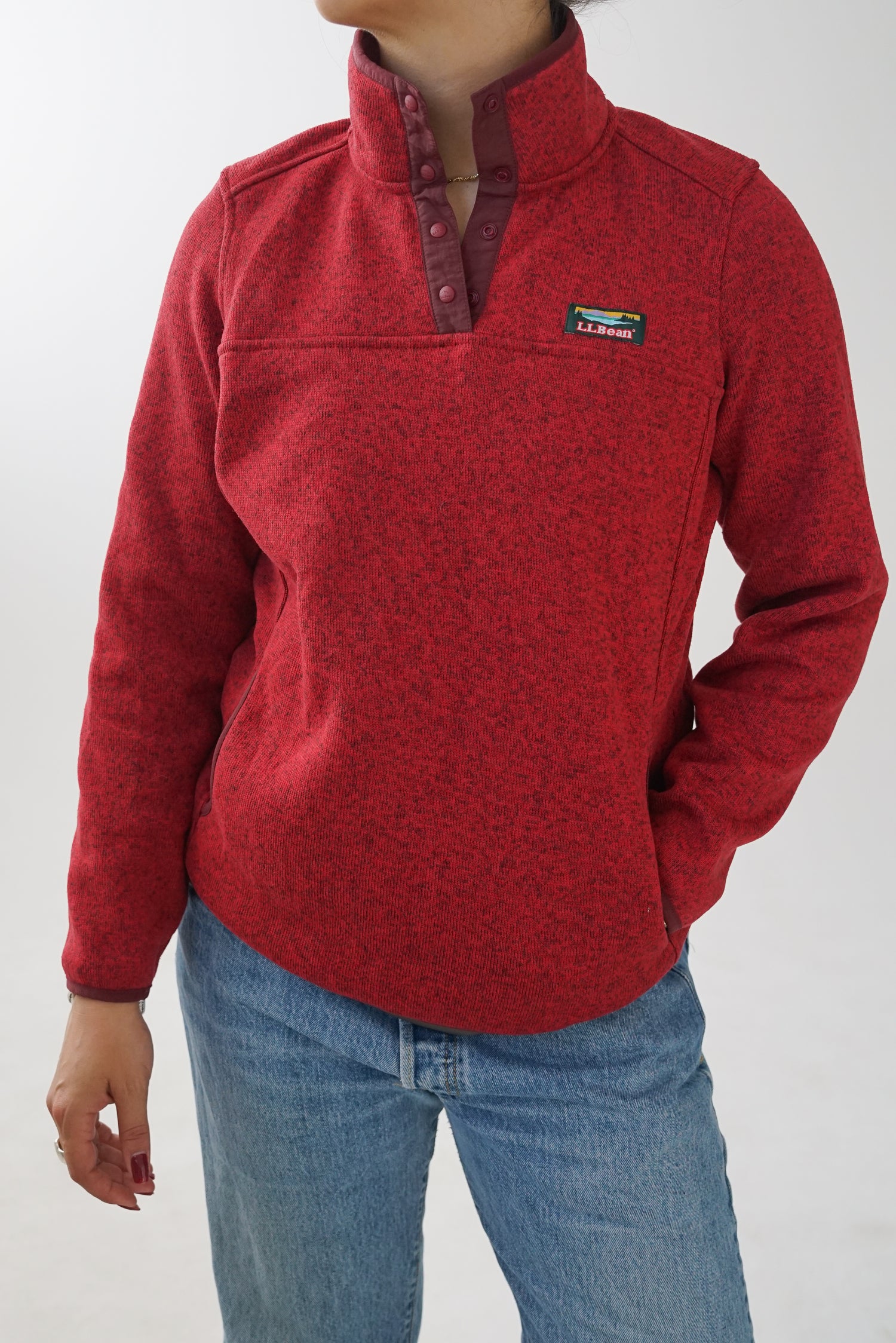 Women's L.LBean sweater pullover red size M reg