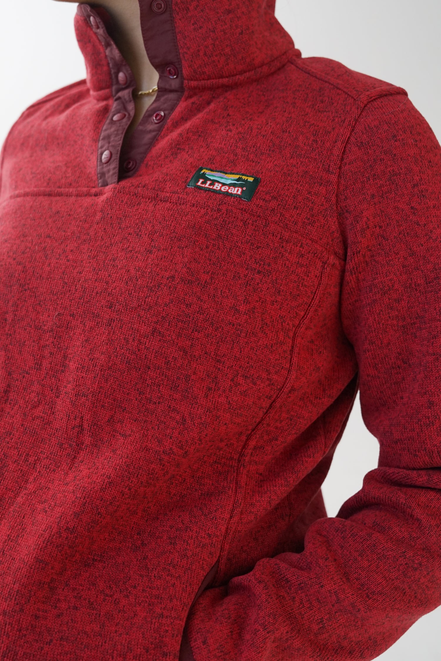 Women's L.LBean sweater pullover red size M reg