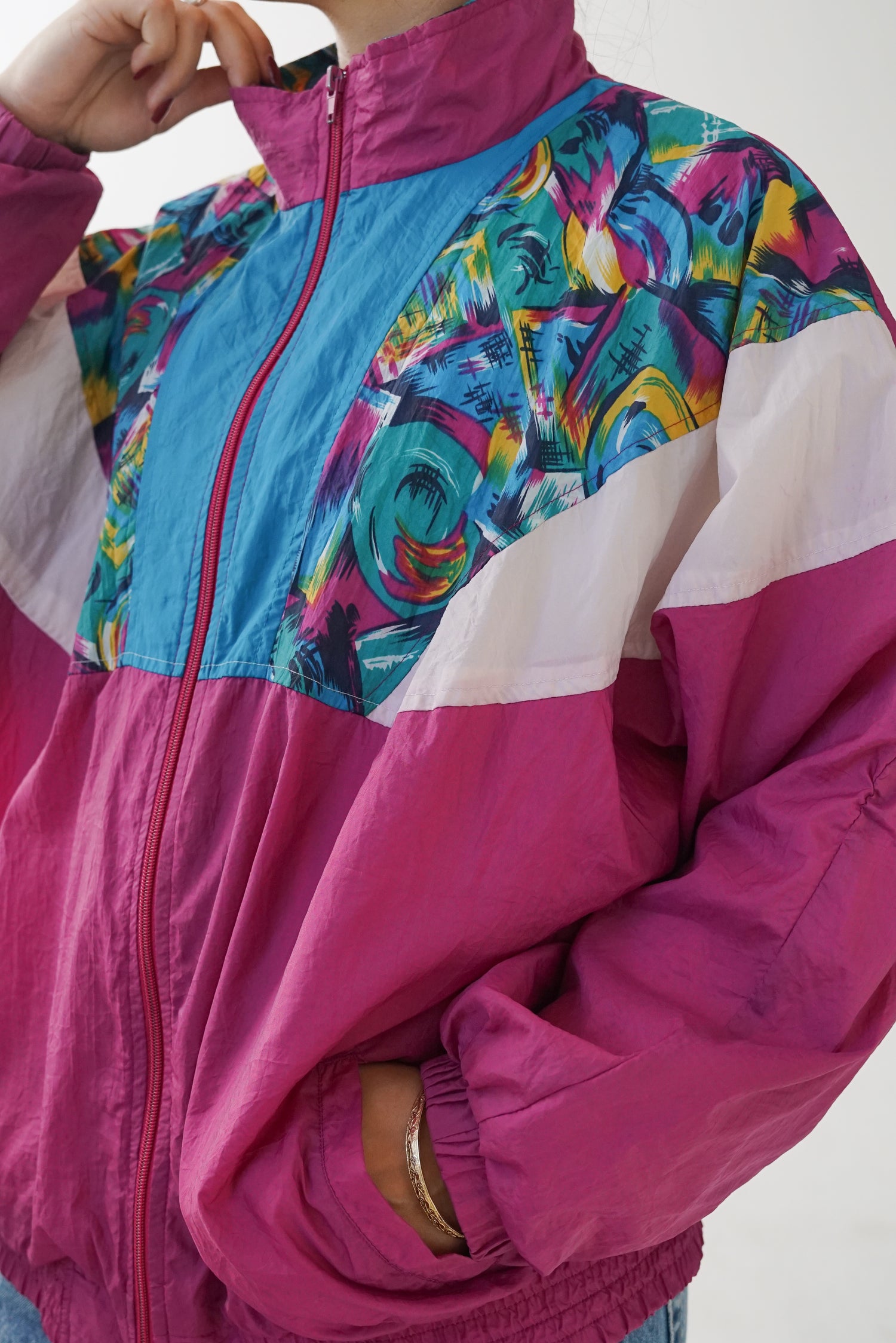 Bold Spirit retro 80s track jacket for women size L-XL