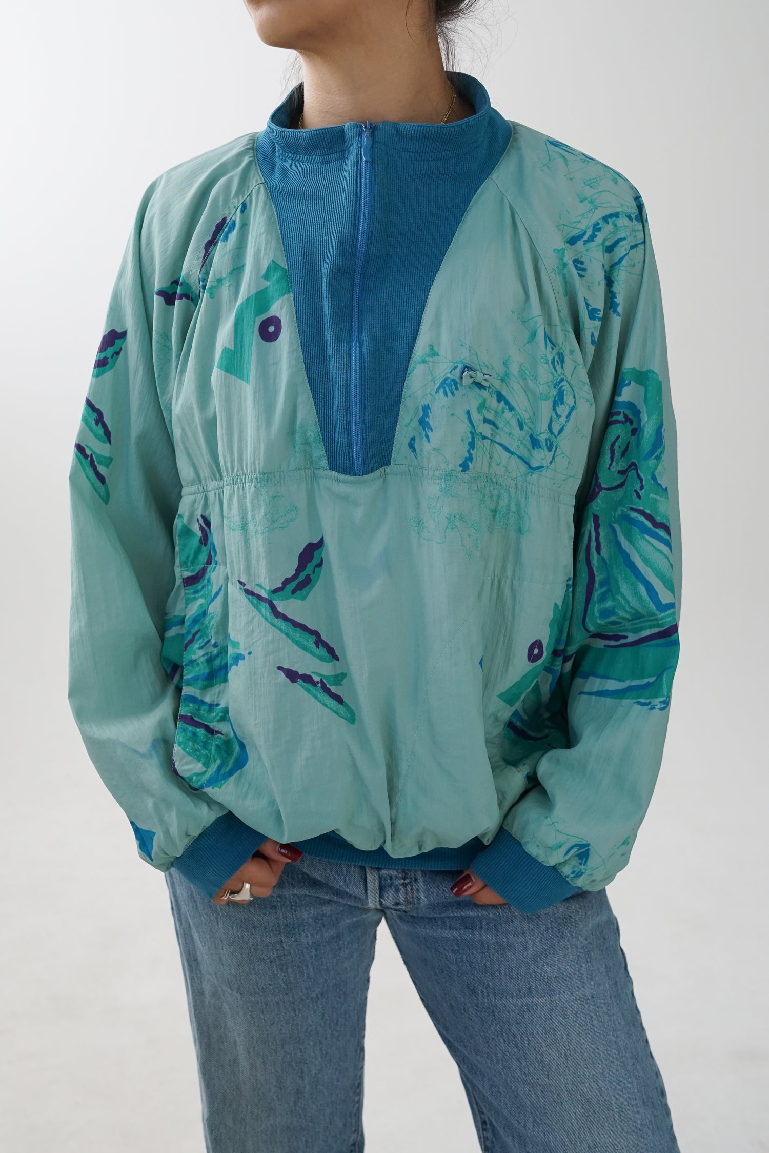 Matin Bleu vintage windbreaker/track jacket for women size M-L