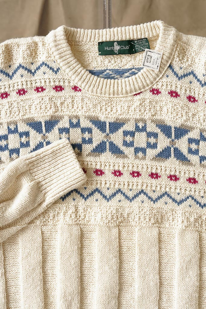 Tricot en coton Hunter's Club cotton knit beige taille M