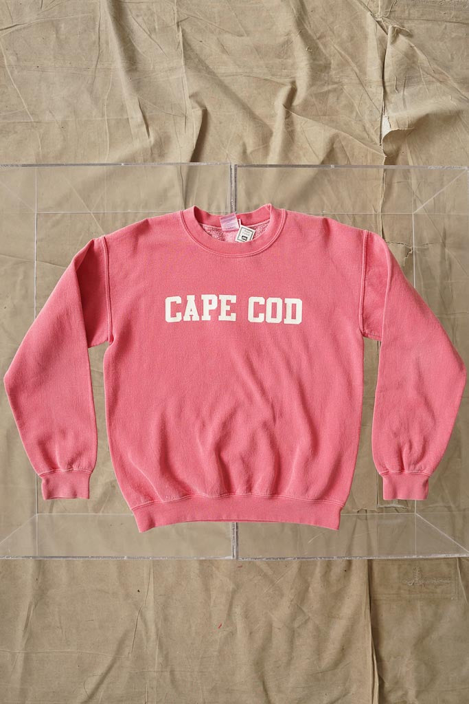 Crewneck Gildan Cape Cod rouge vintage wash taille S