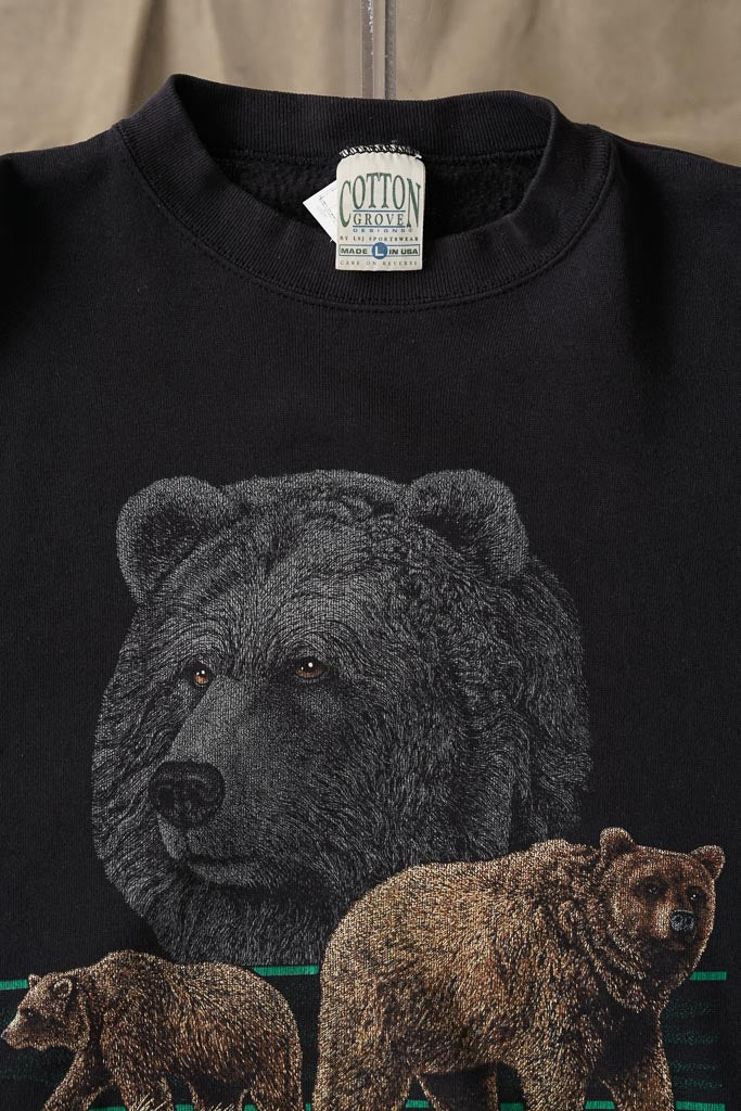 Vintage 1994 cotton groove bear crewneck taille L