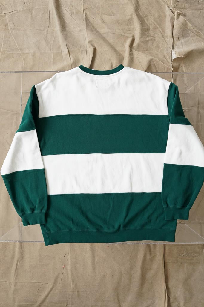 Crewneck Roots green and white stripes taille XL