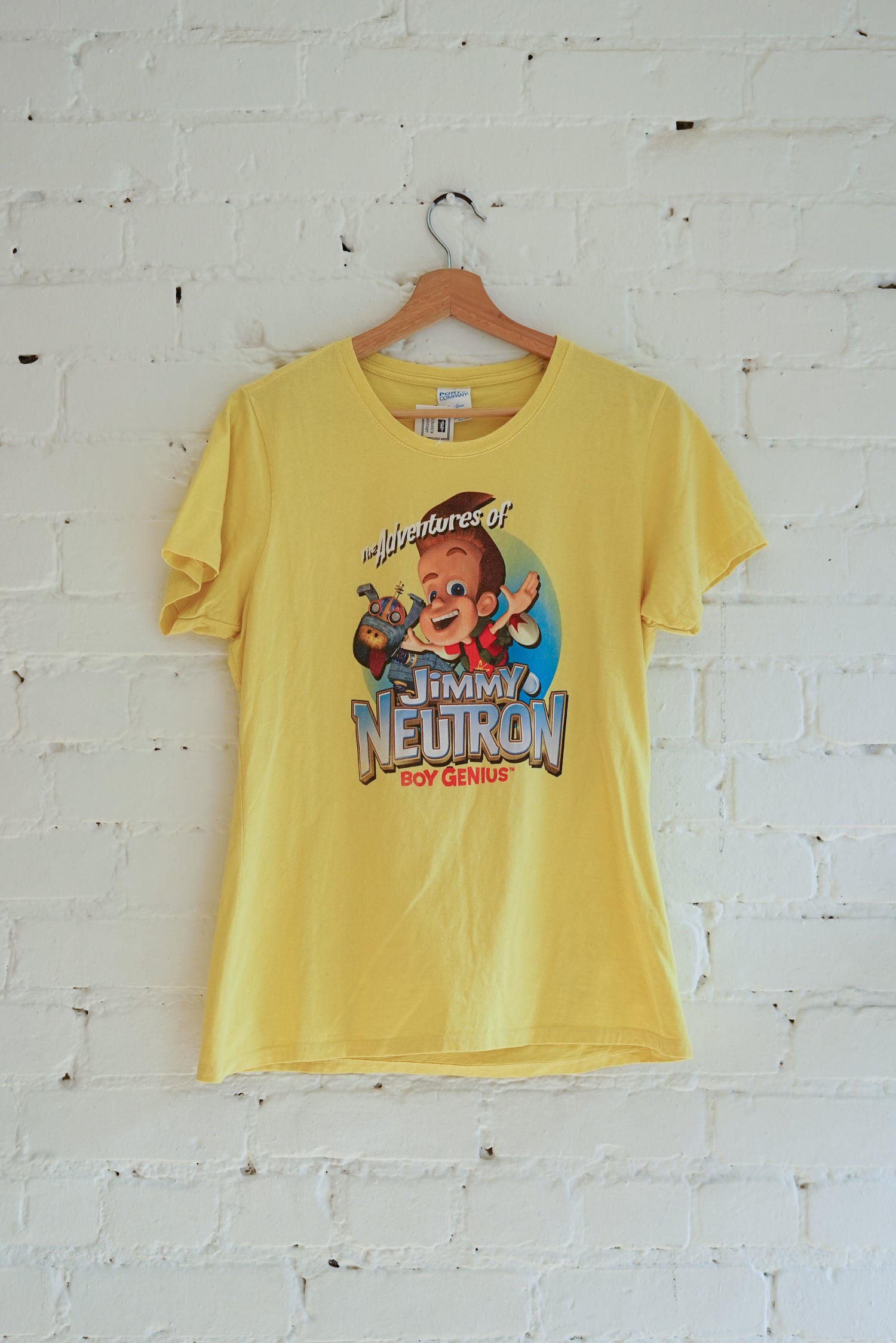T-shirt Jimmy Neutron jaune pour enfant taille L