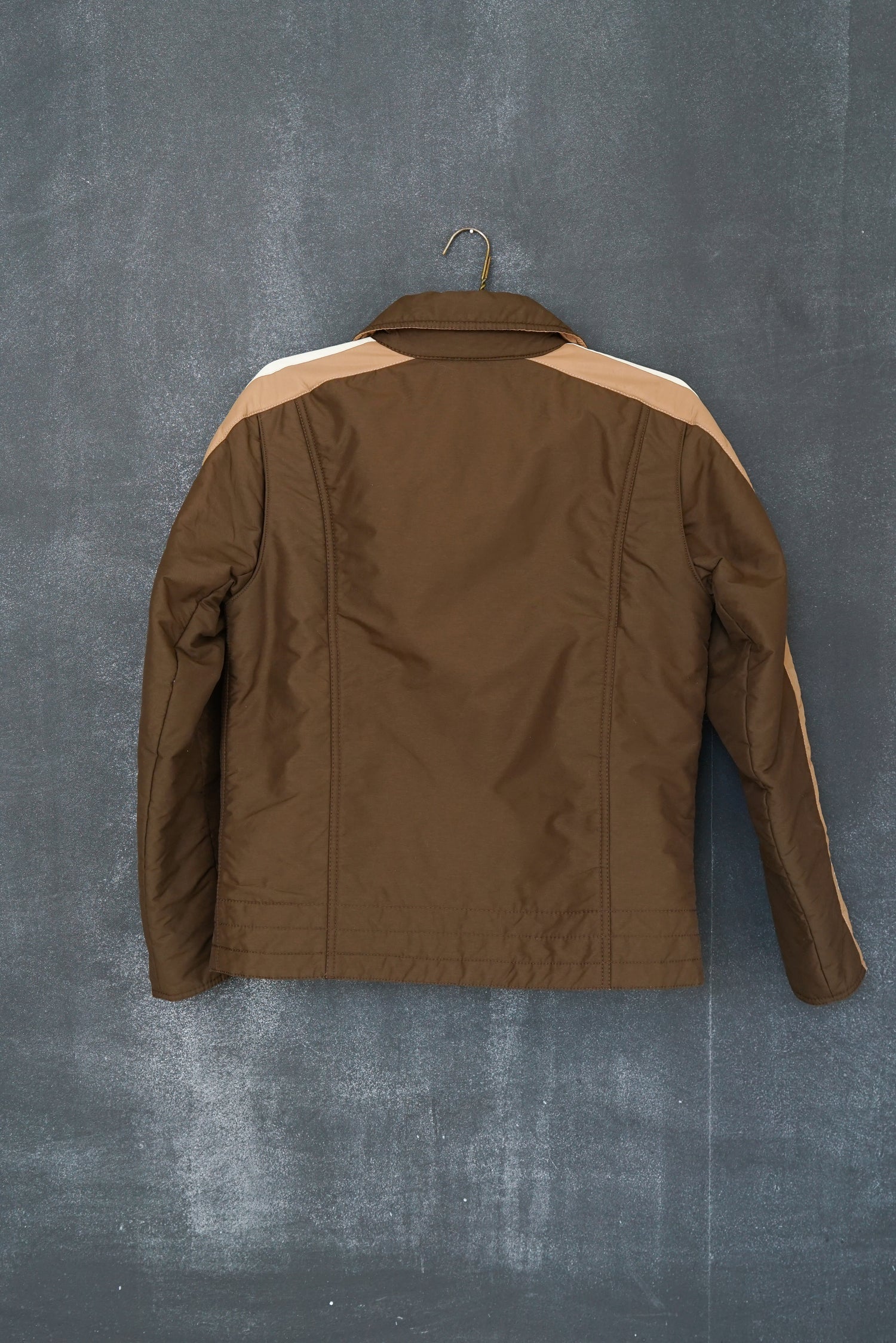 Manteau léger rétro-ski brun unisexe taille S