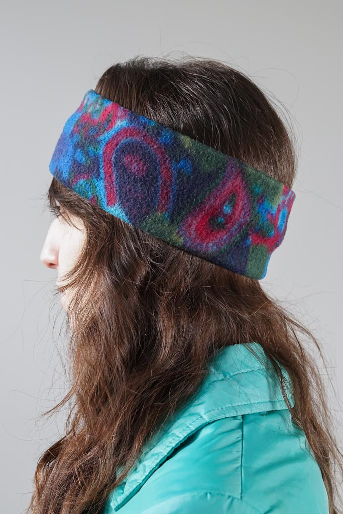 Upcycled winter fleece headbands with adjustable velcro O/S - Ribotti Remake