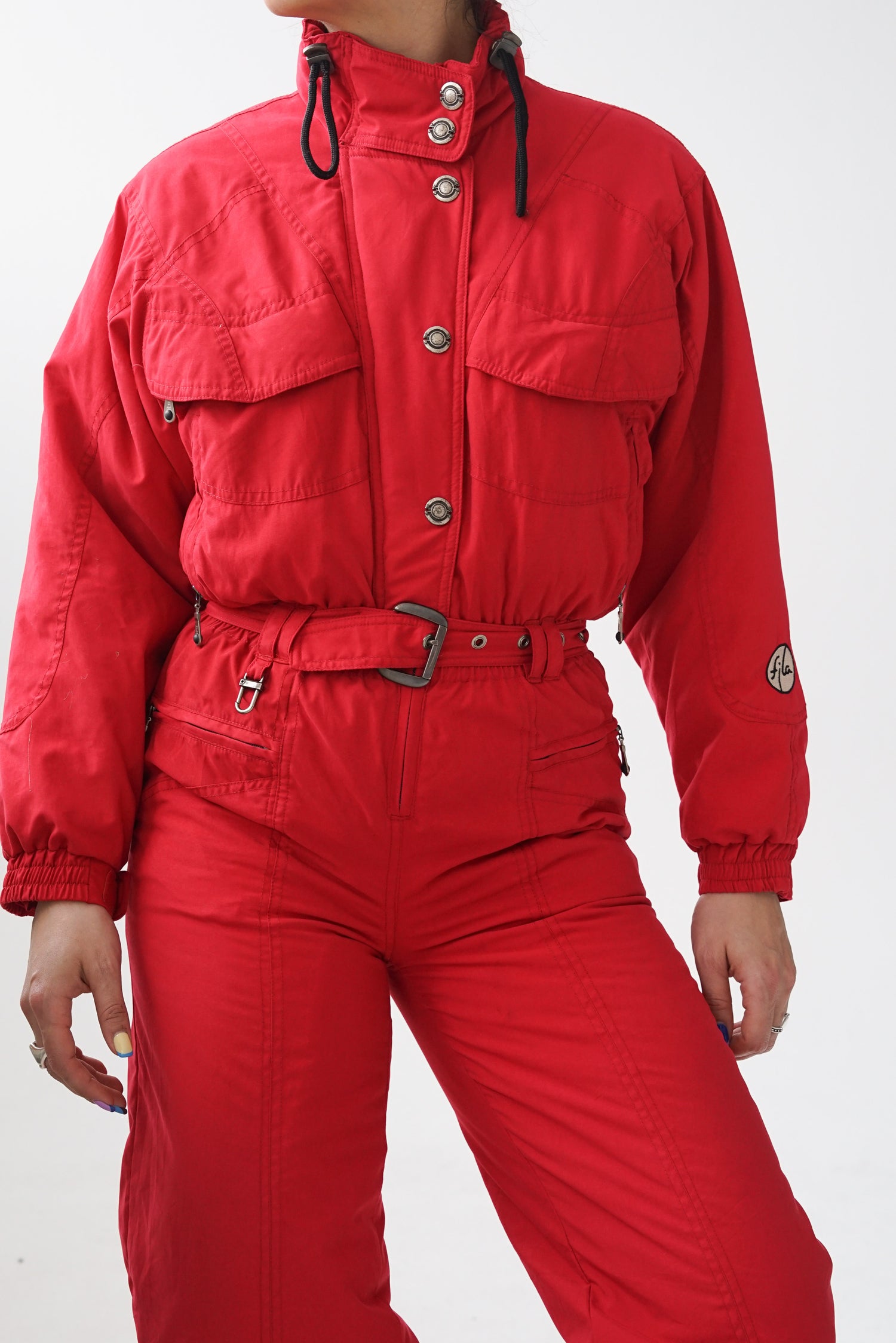 Chic après ski vintage 80s one piece ski suit, habit de neige une pièce pour femme taille 8 (XS-S)