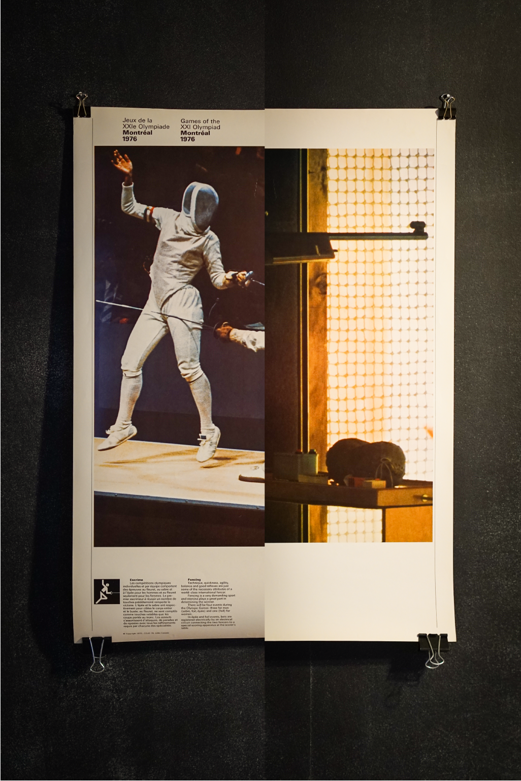 Original 1976 poster of the Montreal Olympic Games, Fencing & Shooting ...