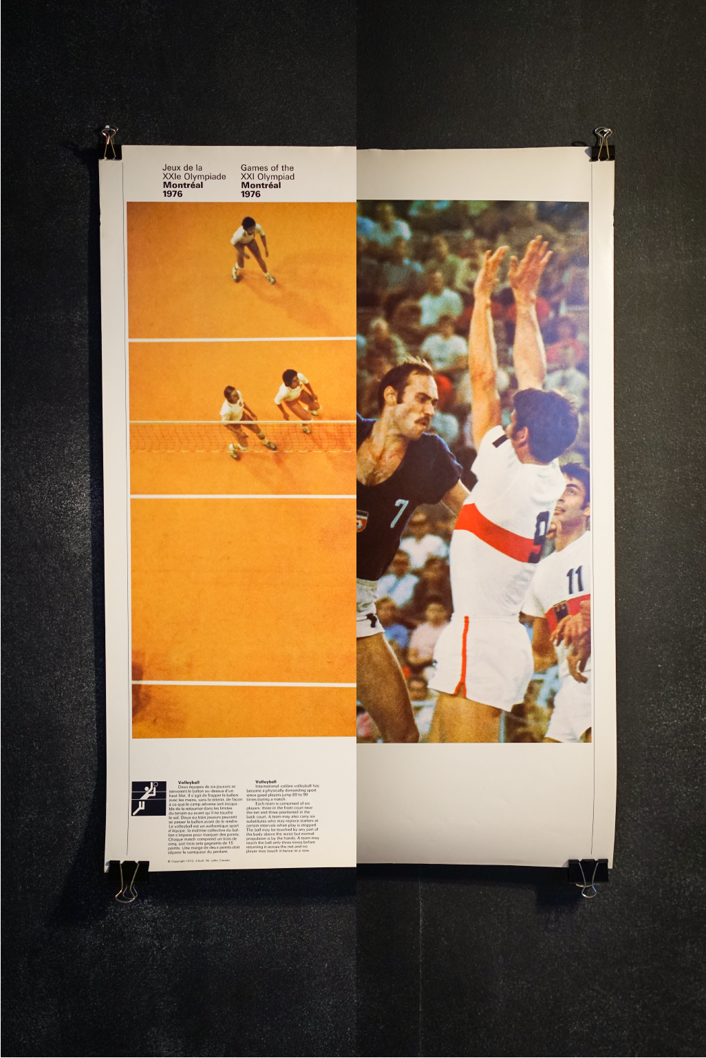 Original 1976 poster of the Montreal Olympic Games, Volleyball & Handb ...