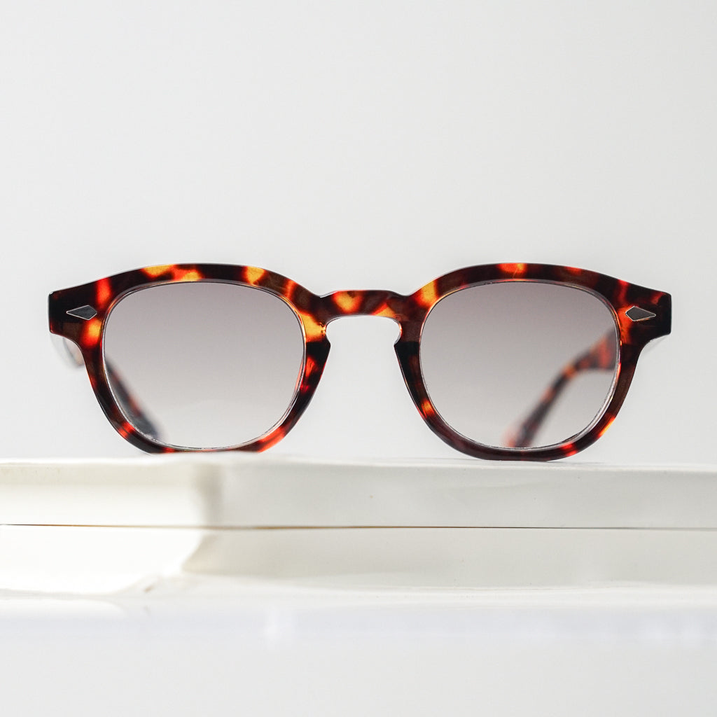 Ribotti Remake Baby unisex sunglasses – retro classic 90s style, tortoiseshell round wayfarer frame, tinted lenses 