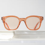 Ribotti Remake Racing Blonde unisex sunglasses - Y2K chic style, translucent pink wayfarer frame, pink tinted lenses 