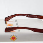 Ribotti Remake Casino Brown unisex sunglasses - square wayfarer brown frame, retro 90s style, gradient brown tinted lenses 