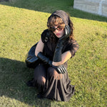 Ribotti Remake Charlie's Alex unisex sunglasses – black oval frame, black tinted lenses, slim retro 90s shape 