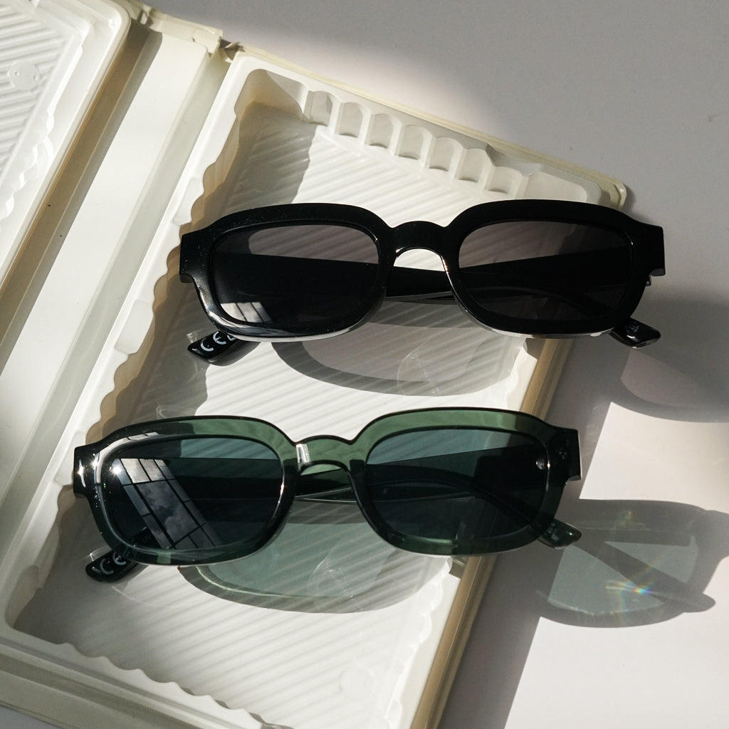 Ribotti Remake Dictions unisex sunglasses - rectangular frame, tinted lenses, minimalist 90s style #dictions