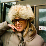 Ribotti Remake Pulp Pumpkin unisex sunglasses - retro 90s style, aviator tortoiseshell frame, orange tinted lenses 