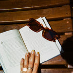 Ribotti Remake Road Trip JD unisex sunglasses - vintage 90s style, brown square frame, brown tinted lenses 