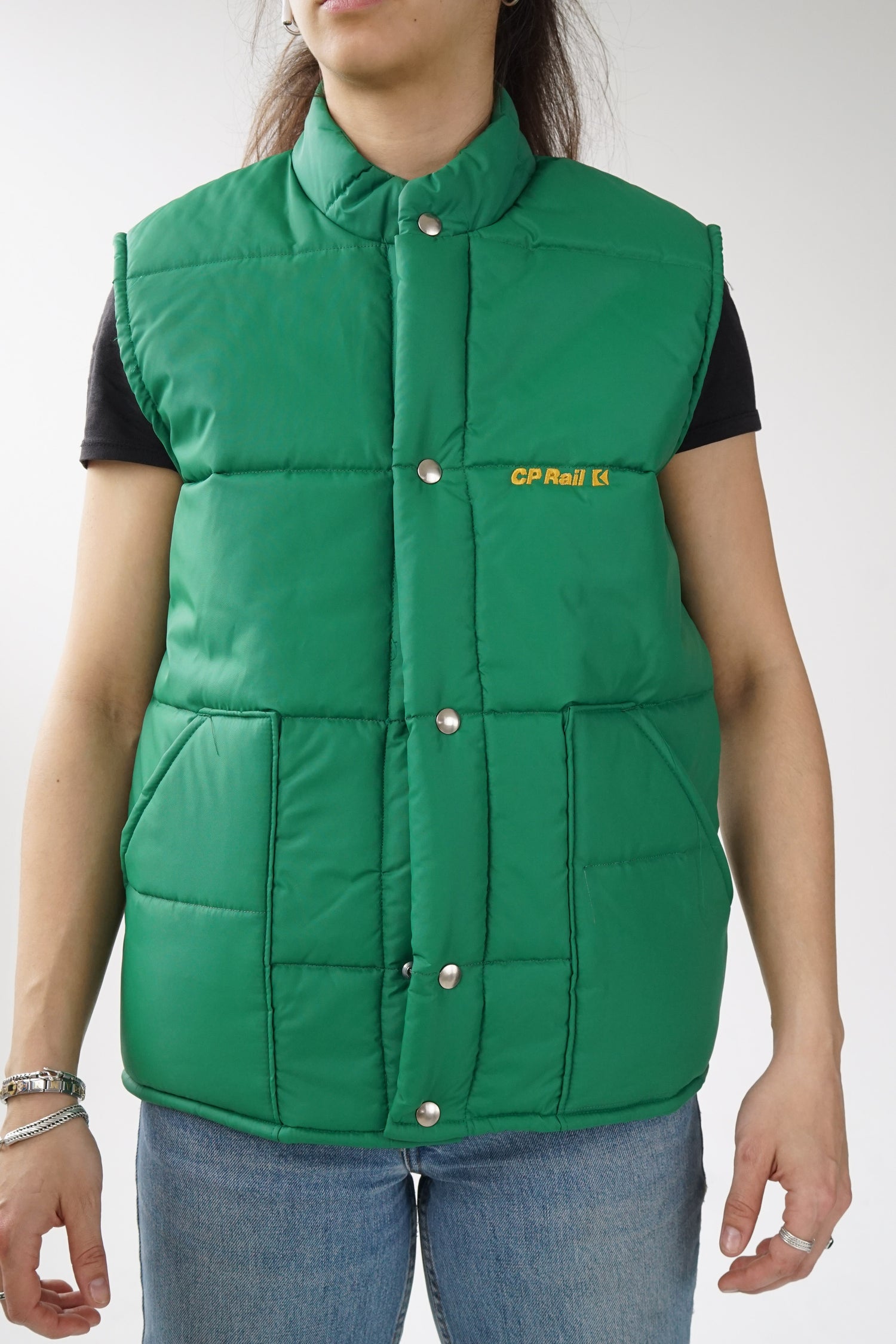 Veste sans manche CP Rail verte taille M