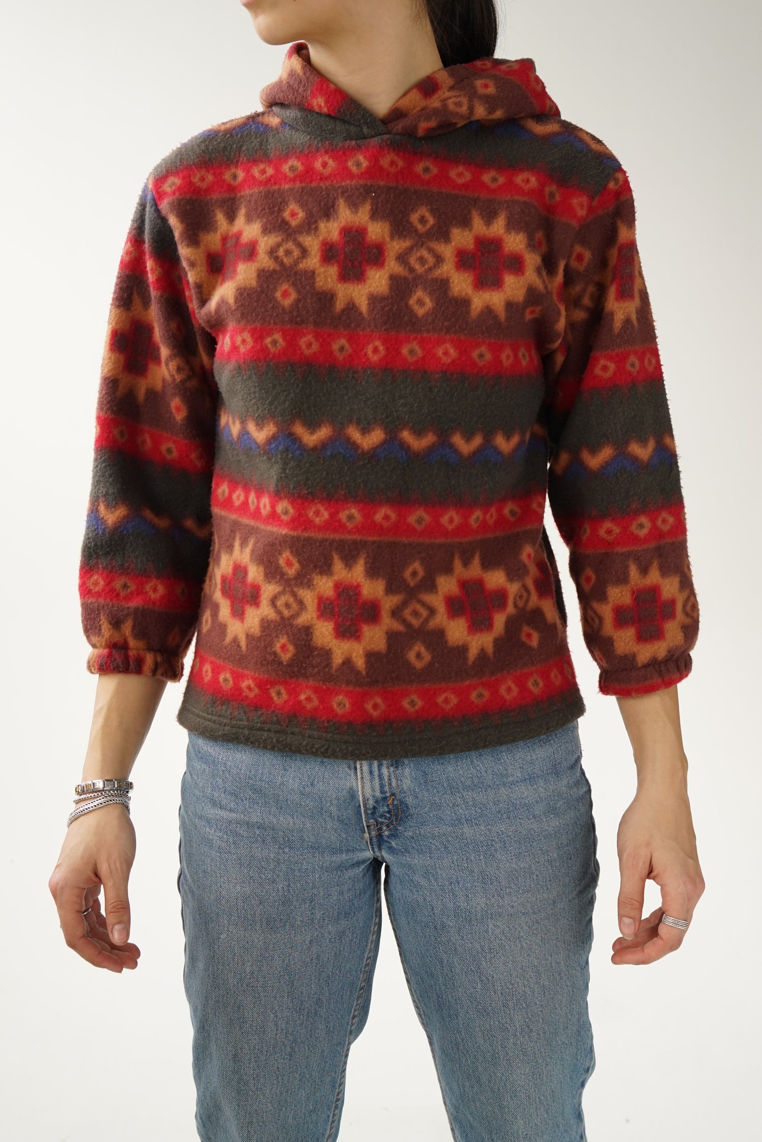 Super cute polar vintage à motifs pour femme XXS
