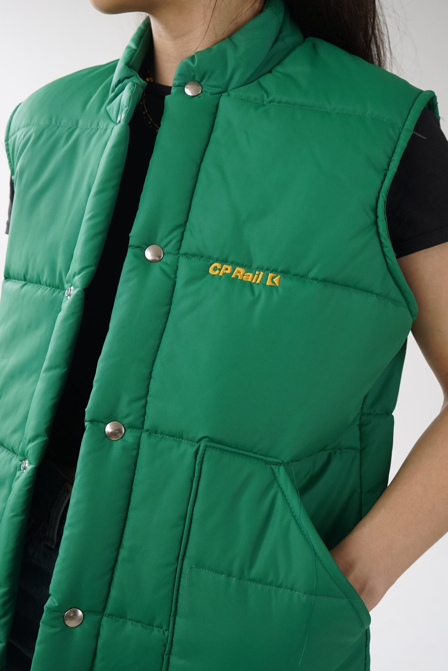 Veste sans manche CP Rail verte taille M