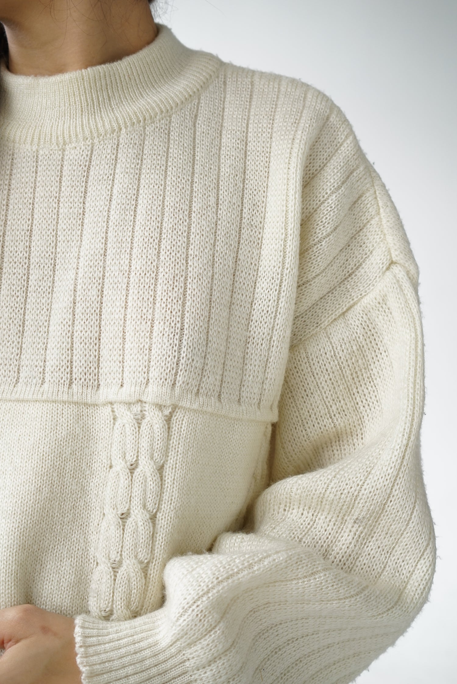 Off white vintage sweater for men L