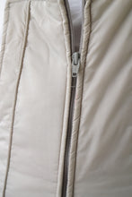 Charger l&#39;image dans la galerie, Pantalon de neige salopette vintage SkiOuiSki gris beige pour femme taille S

