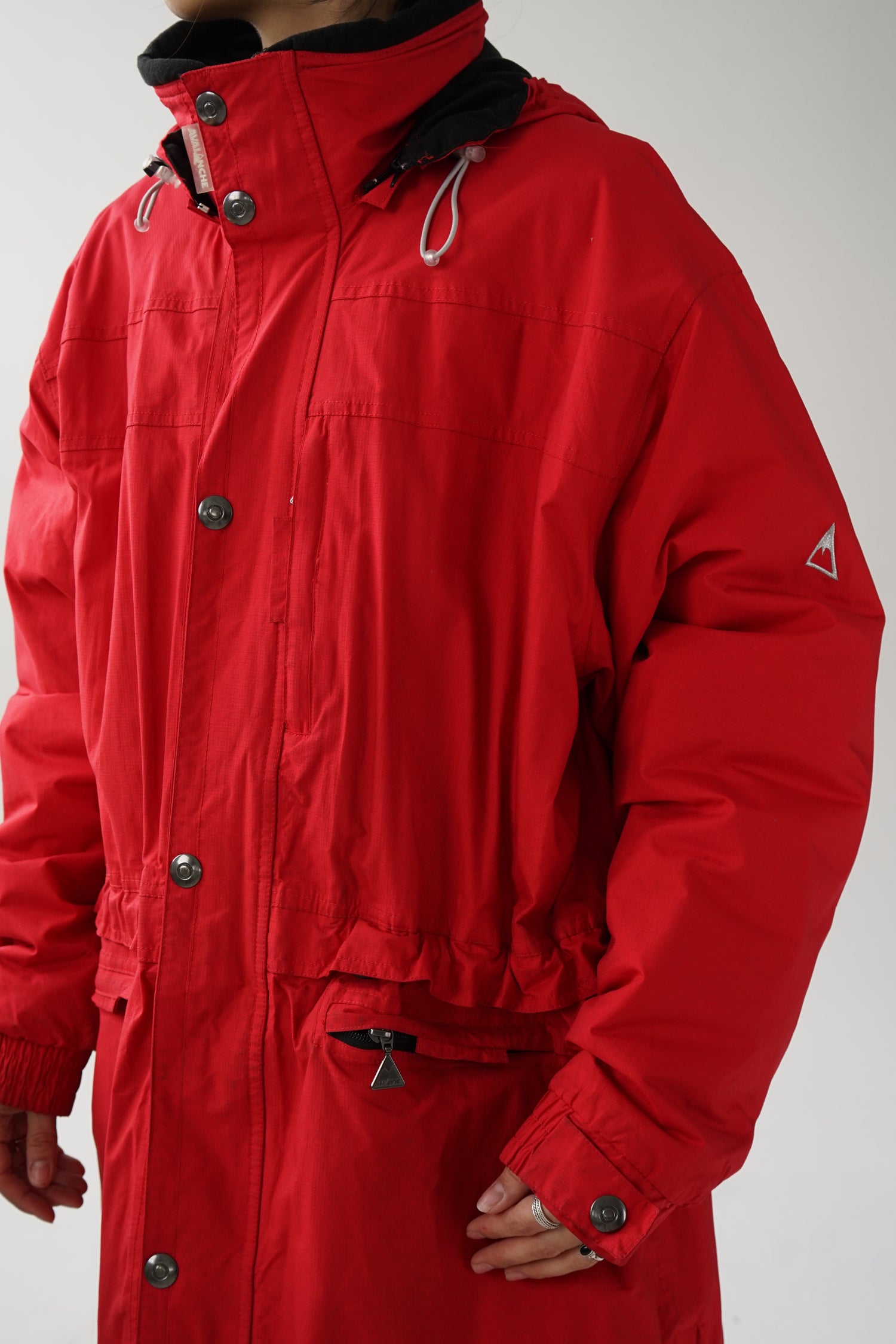Manteau long de ski Avalanche rouge pour femme taille XL