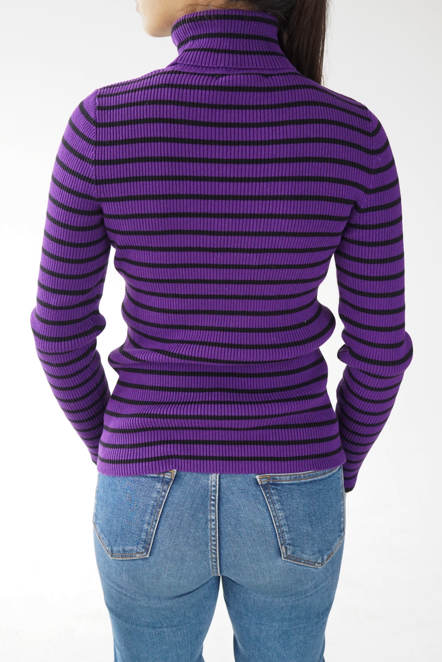 Col roulé Lauren de Ralph Lauren mauve juste au corps pour femme taille M