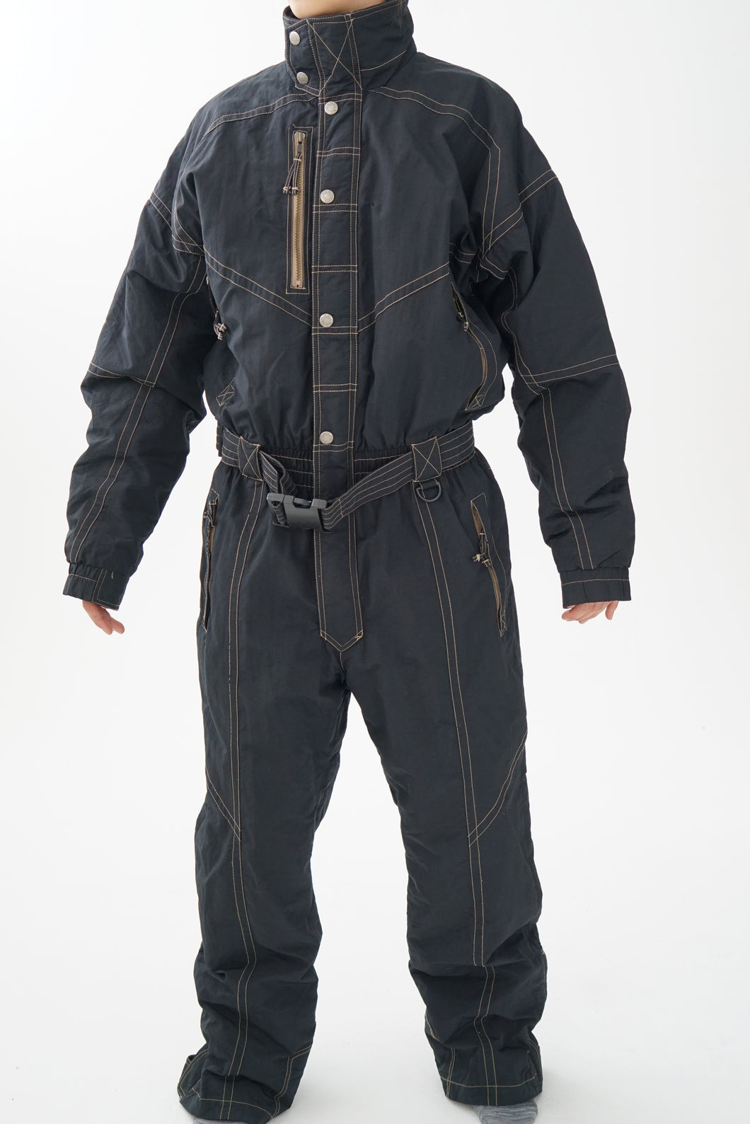 One piece vintage Look ski suit, snow suit pour homme taille 54 (XL)