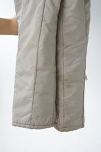 Charger l&#39;image dans la galerie, Pantalon de neige salopette vintage SkiOuiSki gris beige pour femme taille S
