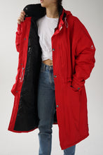 Load image into Gallery viewer, Avalanche long ski jacket in red for women XL
