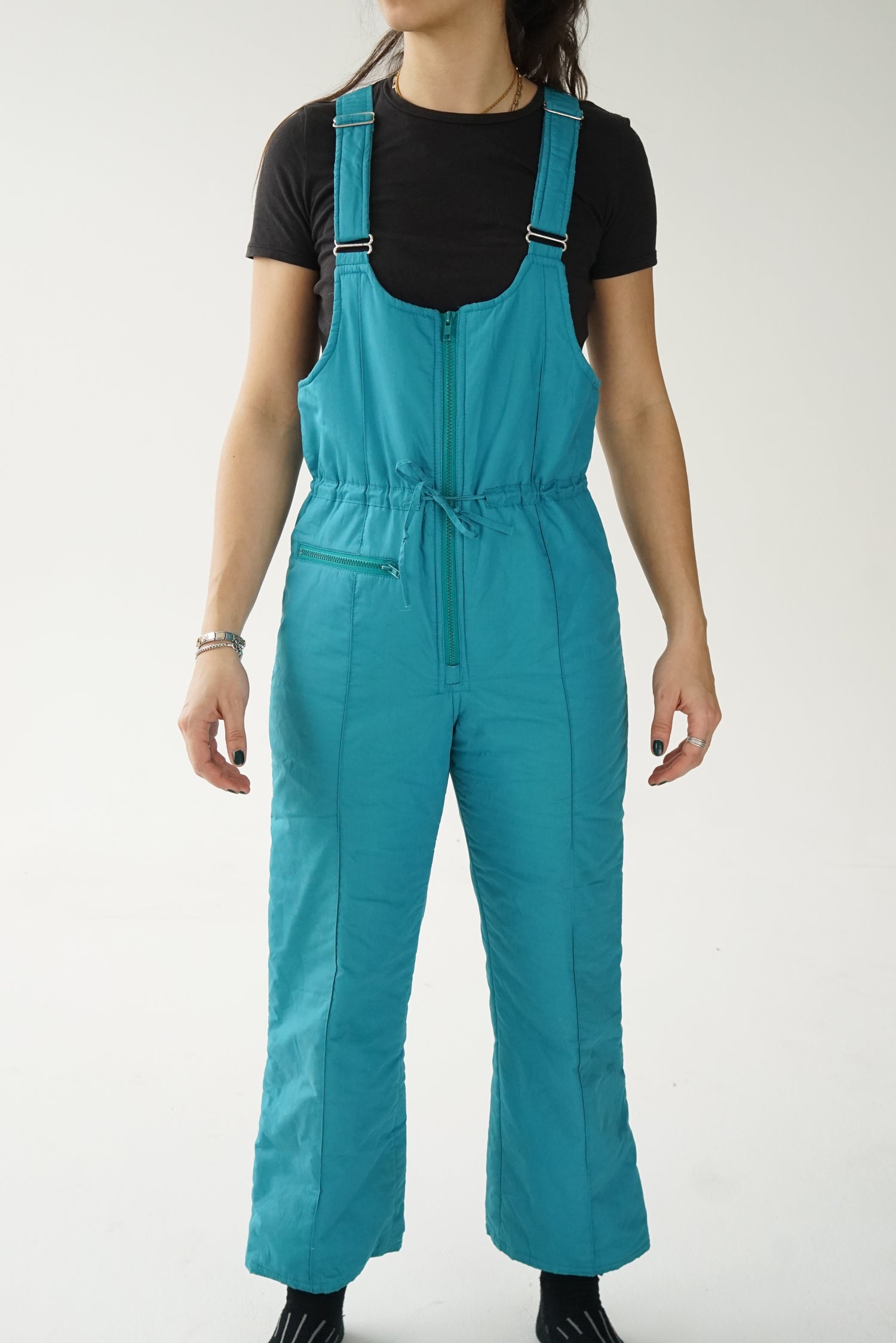 Salopette vintage Alpine turquoise pour femme petite taille 12 (S-M)