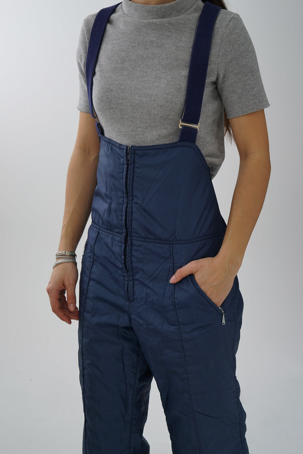 Vintage dark blue overalls for men size L-XL