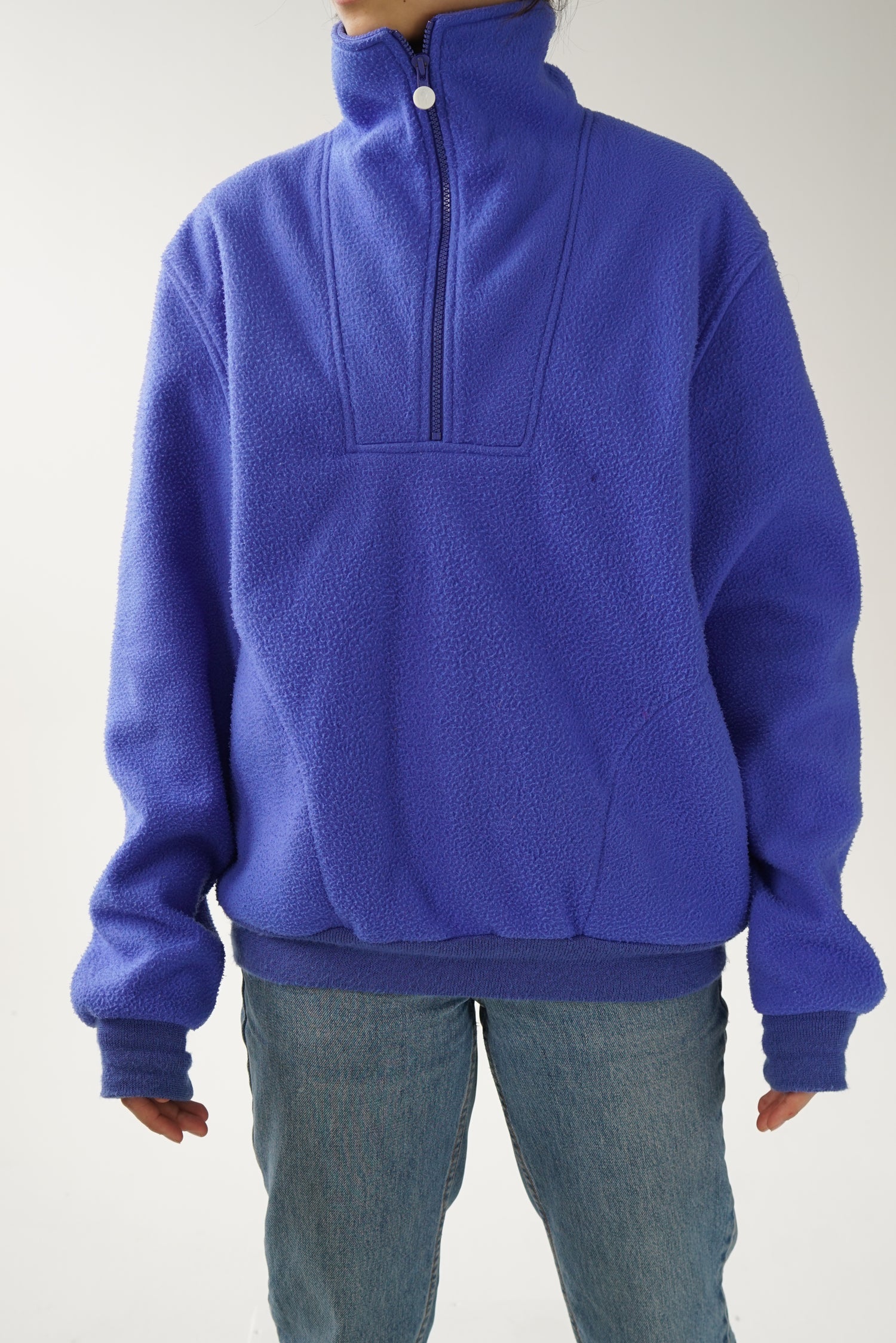 Pastel blue vintage Mountain Tek fleece for women L