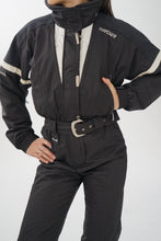 Charger l&#39;image dans la galerie, One piece vintage Spyder ski suit, snow suit noir très technique pour femme taille 6
