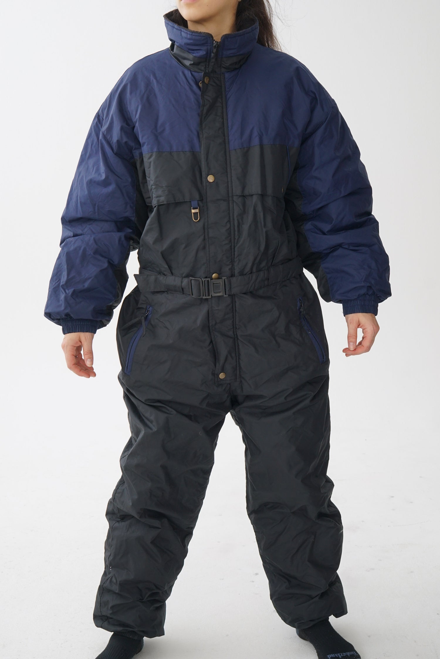 Habit de neige une pièce New Face bleu marin et noir pour homme taille L