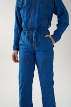 Load image into Gallery viewer, One piece Boca Bay ski suit, thin hard shell blue/turquoise snow suit for women size XS
