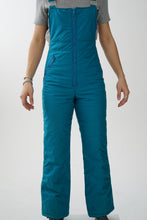 Charger l&#39;image dans la galerie, Pantalon de neige salopette turquoise Joff pour femme taille S
