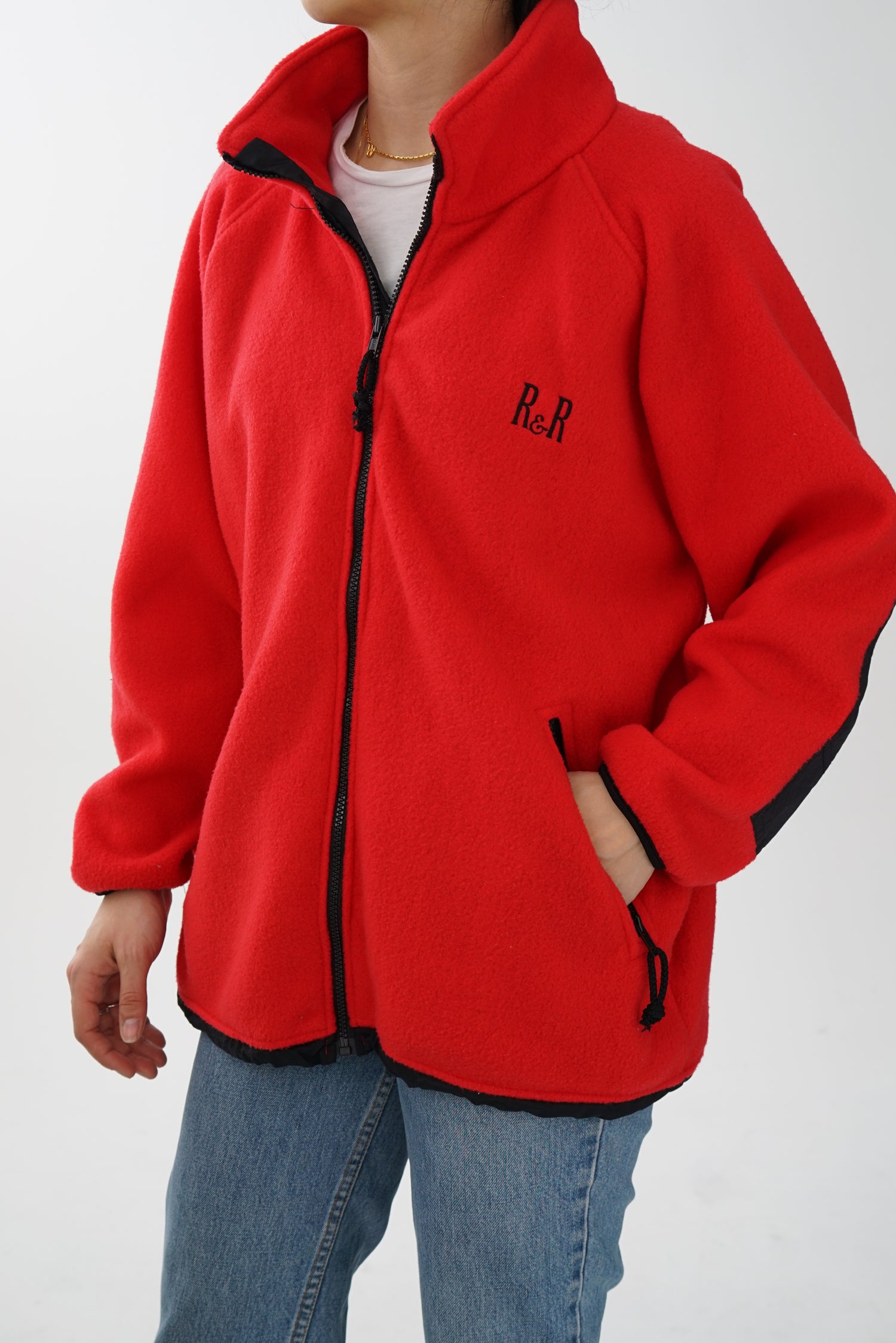 Polar vintage R&R rouge comme neuf unisex taille 8-10 (M-L)