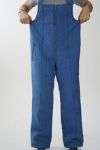Load image into Gallery viewer, Vintage pastel blue overalls unisex snow pants size M
