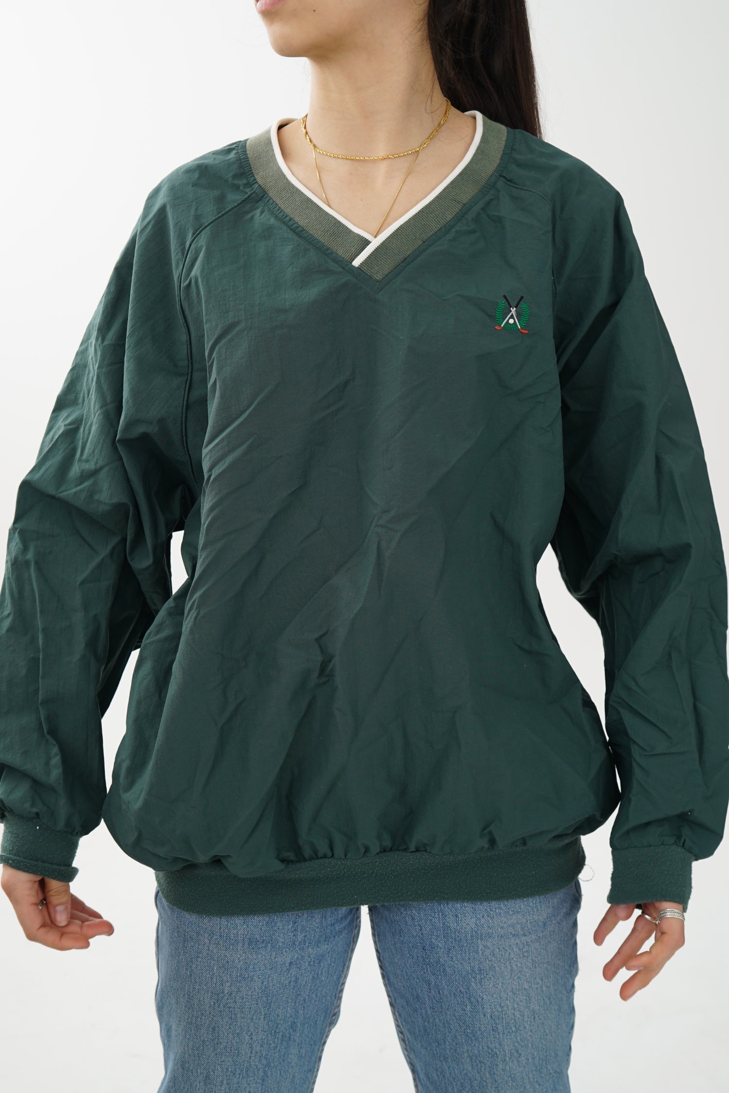 Crewneck de golf vintage coupe-vent pour homme taille M
